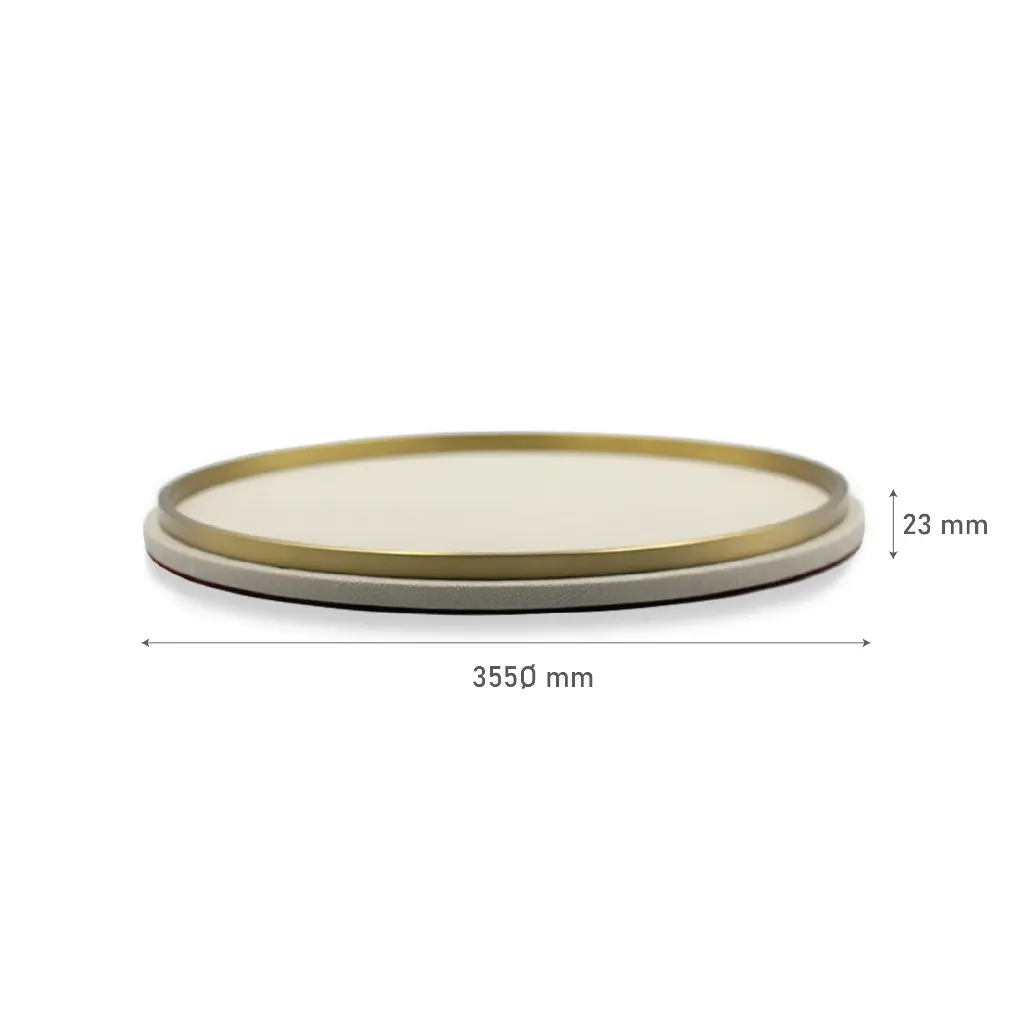 LEATHER TRAY ROUND 03