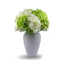 DECORATIVE VASE-LARGE (GREEN & WHITE)